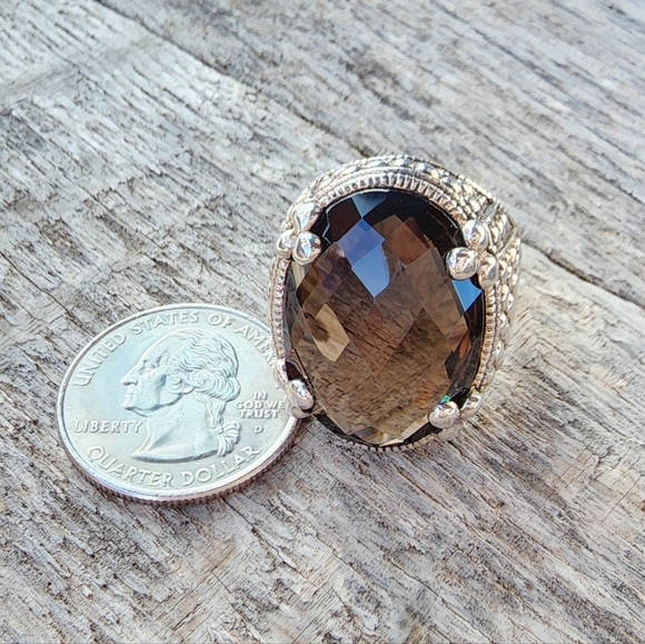 Nicky Butler 925 Sterling Smoky Quartz Ring RAJ Collection LIMITED EDITION Sz 6